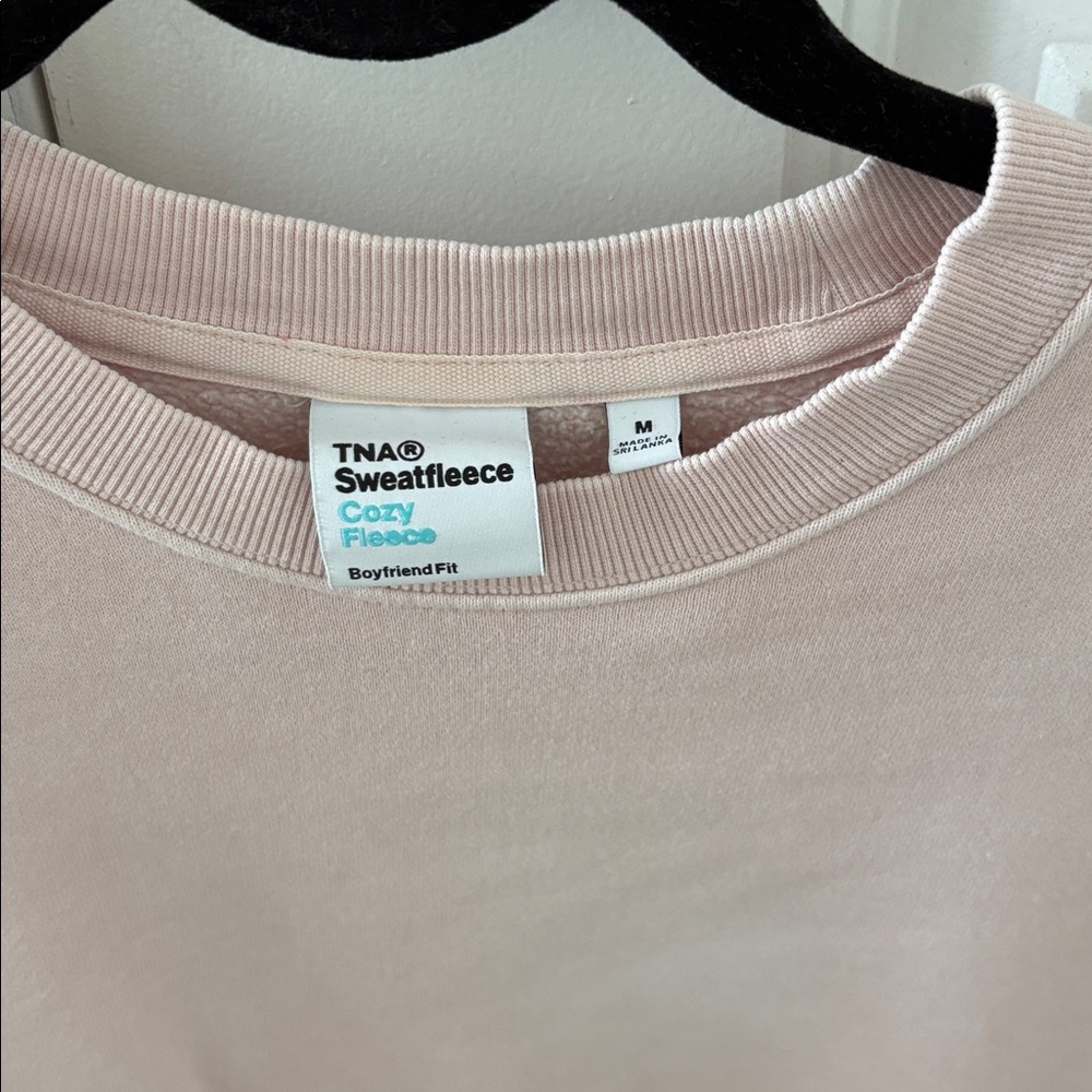 TNA Soft Pink Sweatfleece Crewneck - Picture 2 of 3